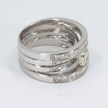 將圖片載入圖庫檢視器 18K White Gold Women Diamond Ring CD1.01CT SD1.65CT
