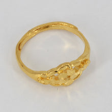 將圖片載入圖庫檢視器 24K Solid Yellow Gold Women Design Ring Band 3.9 Grams
