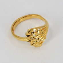 將圖片載入圖庫檢視器 24K Solid Yellow Gold Women Design Ring Band 4.4 Grams

