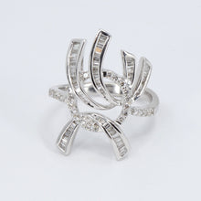 將圖片載入圖庫檢視器 18K White Gold Women Diamond Ring D0.73CT

