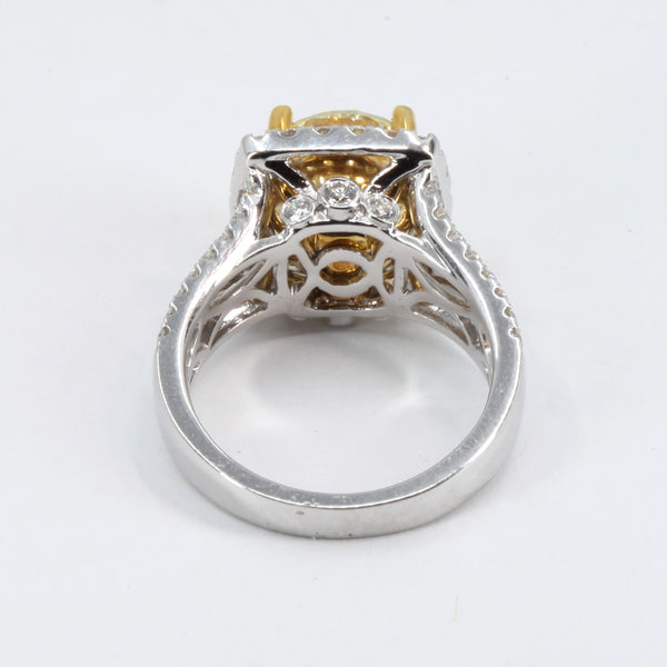 18K White Gold Women Diamond Ring CD2.88CT
