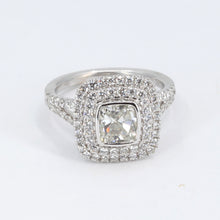 將圖片載入圖庫檢視器 18K White Gold Women Diamond Ring CD1.50CT
