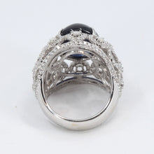 Load image into Gallery viewer, 18K White Gold Women Diamond Cabochon Sapphire Ring S14.03CT D2.22CT
