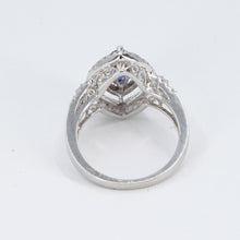 將圖片載入圖庫檢視器 18K White Gold Women Diamond Marquise Sapphire Ring S1.03CT D0.60CT
