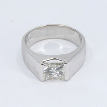 Load image into Gallery viewer, 18K White Gold Princess Cut Diamond Men Ring D1.95 CT
