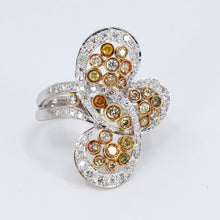 Load image into Gallery viewer, 18K White Gold Fancy Yellow Diamond Women Ring D1.48CT
