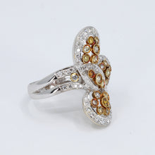 將圖片載入圖庫檢視器 18K White Gold Fancy Yellow Diamond Women Ring D1.48CT
