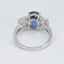 Load image into Gallery viewer, 18K White Gold Women Diamond Sapphire Ring S4.08CT D1.44CT
