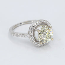 Load image into Gallery viewer, 18K White Gold Women Diamond Engagement Ring CD3.00 CT SD0.47CT
