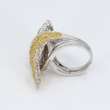 將圖片載入圖庫檢視器 14K White Gold Fancy Color Diamond Women Ring D3.63 CT
