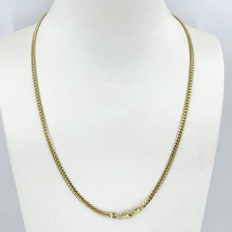 14K Solid Yellow Gold Cuban Link Chain 18" 4.5 Grams