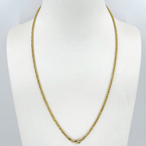 14K Solid Yellow Gold Braided Chain 20" 4.4 Grams
