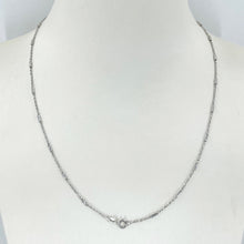Load image into Gallery viewer, 18K Solid White Gold Design Link Chain 18&quot; 3.6 Grams
