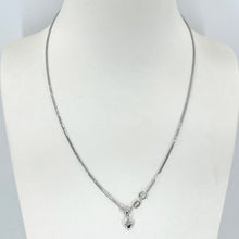 Load image into Gallery viewer, 18K Solid White Gold Adjustable Wheat Link Chain Maximum 18&quot; 3.6 Grams
