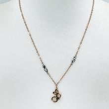 將圖片載入圖庫檢視器 18K Solid Rose White Gold Oval Link Chain Necklace with Rabbit Pendant 16&quot; 3.3 Grams
