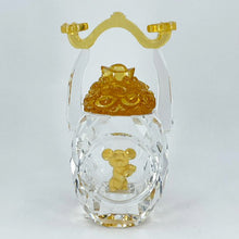 將圖片載入圖庫檢視器 24K Solid Yellow Gold Cute Mouse Rat Crystal Ornament Figurine 1&quot; x 1&quot;
