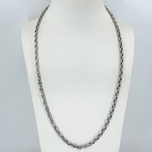 Load image into Gallery viewer, 14K Solid White Gold Oval Link Chain 24&quot; 14.7 Grams
