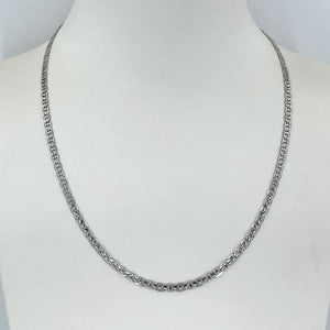 14K Solid White Gold Anchor Link Chain 18" 8.0 Grams
