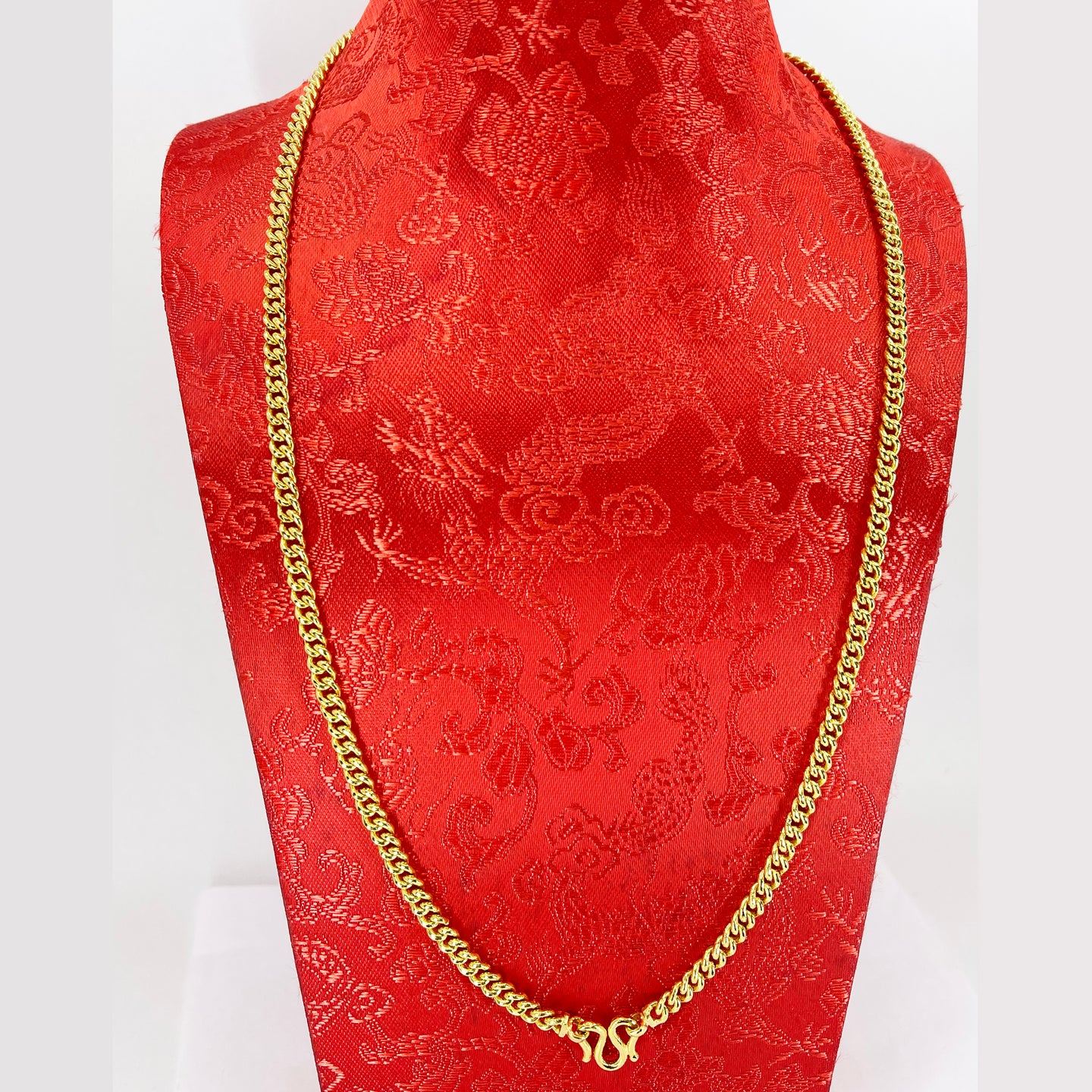 24K Solid Yellow Gold Cuban Link Chain 74 Grams 24
