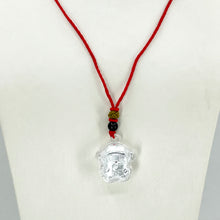 Load image into Gallery viewer, Red String Mouse Silver Necklace
