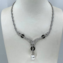 Load image into Gallery viewer, 18K White Gold Diamond South Sea Pearl Necklace D1.79CT
