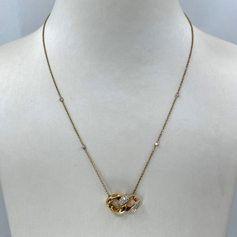 18K Rose Gold Diamond Necklace D0.40CT