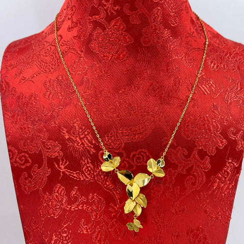 24K Solid Yellow Gold Butterfly Chain 10.35 Grams